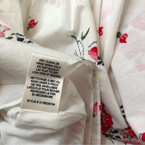 Rebecca Taylor white Marguerite floral cotton poplin tiered midi skirt 10 - Picture 10 of 10